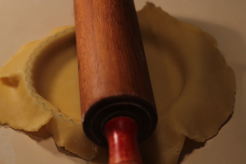 Roll a rolling pin across the top